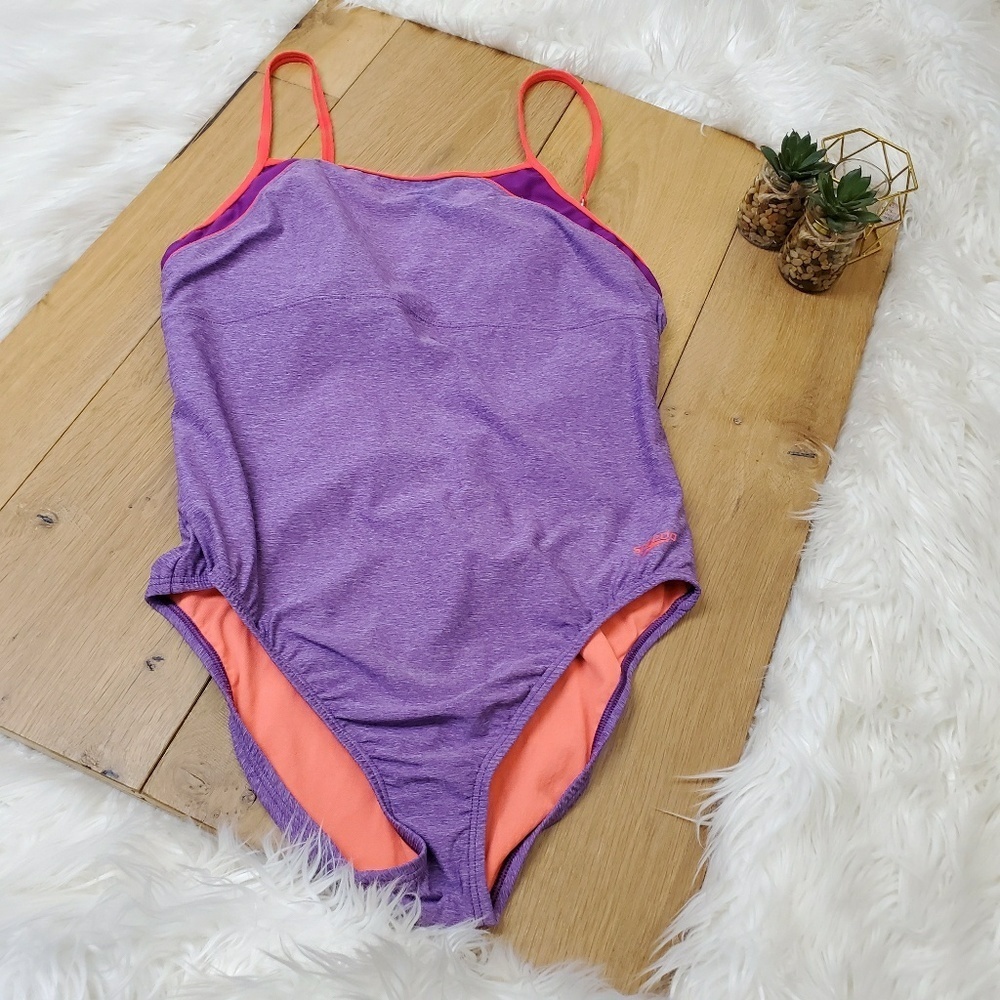 Speedo purple and orange one piece
